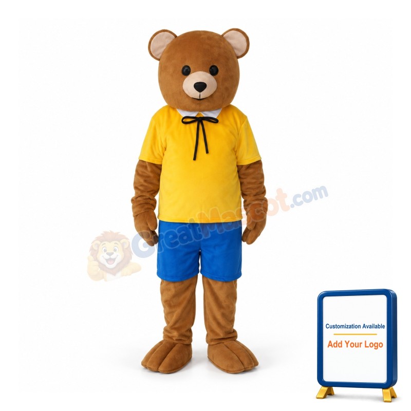 leisure Version Teddy Bear Mascot Adult Costume