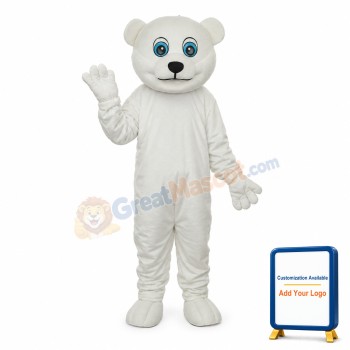 Little Polar Bear Mascot Adult Costume