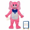 Long Ear Pink Bear Mascot Adult Costume