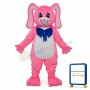 Long Ear Pink Bear Mascot Adult Costume
