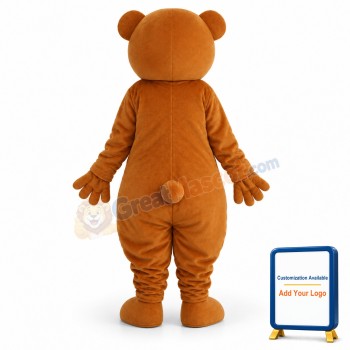 Brown Teddy Bear Mascot Adult Costume