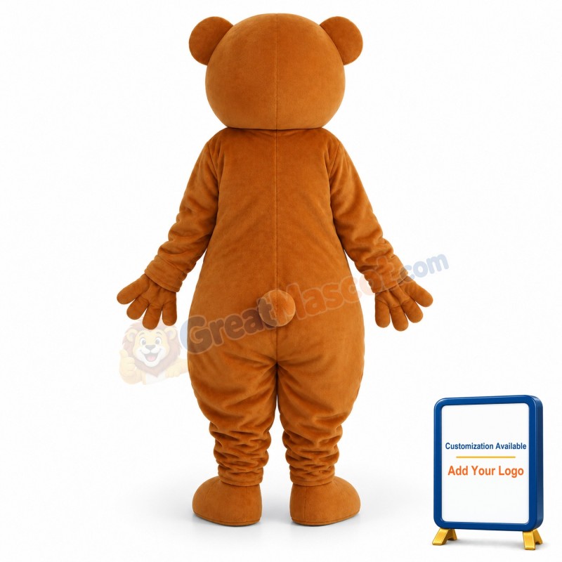 Brown Teddy Bear Mascot Adult Costume