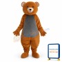 Brown Teddy Bear Mascot Adult Costume