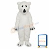 Long Wool Polar Bear Mascot Adult Costume