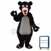 Long-haired Black Bear Mascot Adult Costume