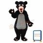 Long-haired Black Bear Mascot Adult Costume