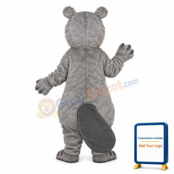 Long-haired Gray-mouth Bear Mascot Adult Costume