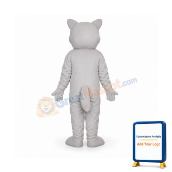 Pink Ears Polar Bear Mascot Adult Costume