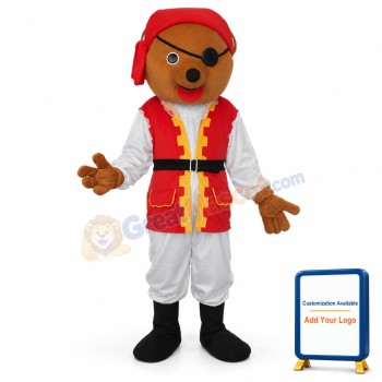 Pirate Bear Mascot Adult Costume