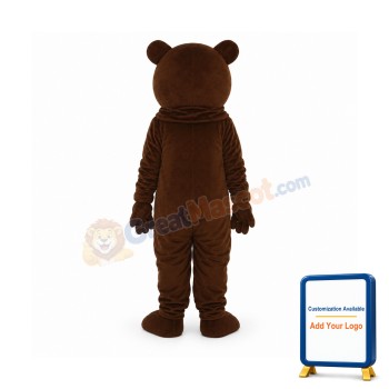 Sharp Teeth Dark Brown Bear Mascot Adult Costume