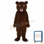 Sharp Teeth Dark Brown Bear Mascot Adult Costume