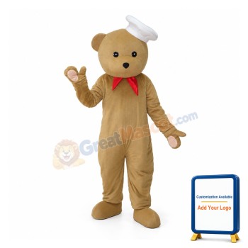 Chef Bear Mascot Adult Costume