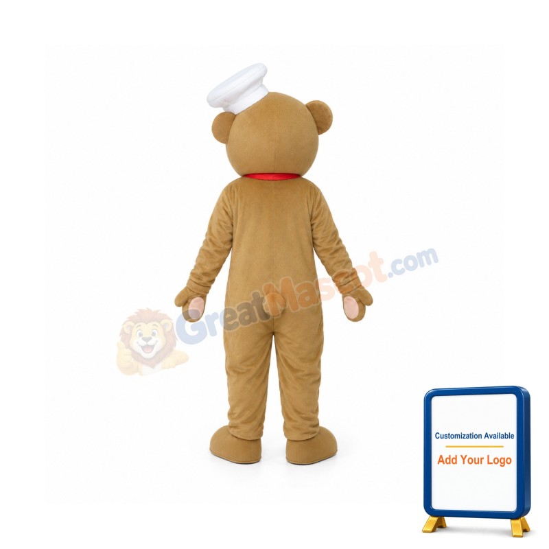 Chef Bear Mascot Adult Costume