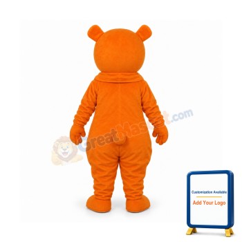 Short-haired Orange Bear Mascot Adult Costume