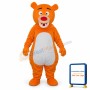 Short-haired Orange Bear Mascot Adult Costume