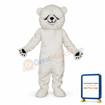 Simple and honest polar bears adult mascot costume