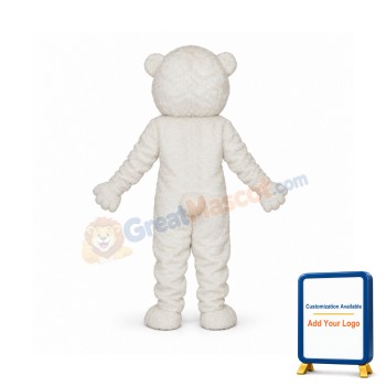 Simple and honest polar bears adult mascot costume