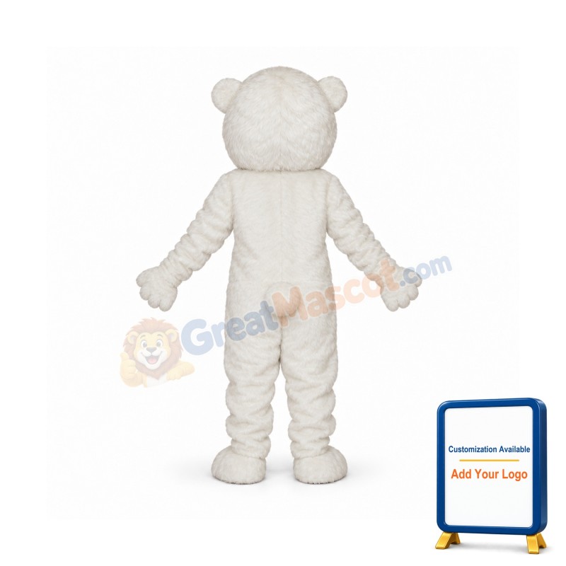 Simple and honest polar bears adult mascot costume