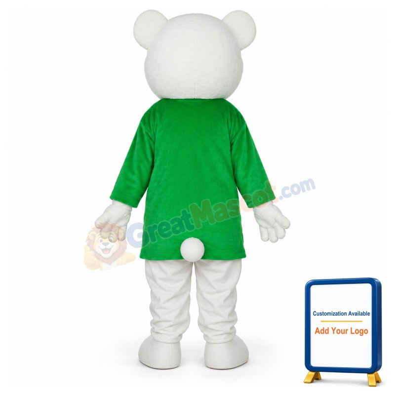 Strange White Bear Mascot Adult Costume