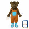Teddy Bear in Orange Overall Mascot Adult Costume