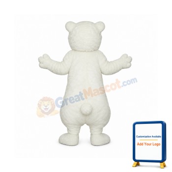 White Polar Bear Adult Mascot Costume