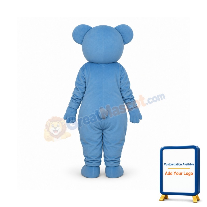 Yellow Belly Blue Bear Mascot Adult Costume