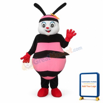 Black & Pink Bee Mascot Adult Costume