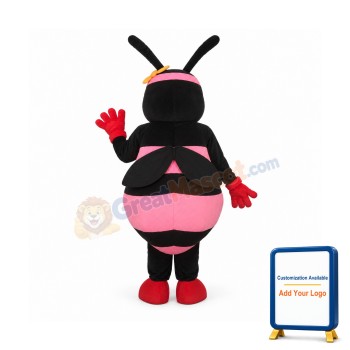 Black & Pink Bee Mascot Adult Costume