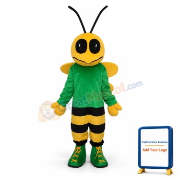 Green Bee Mascot Adult Costume