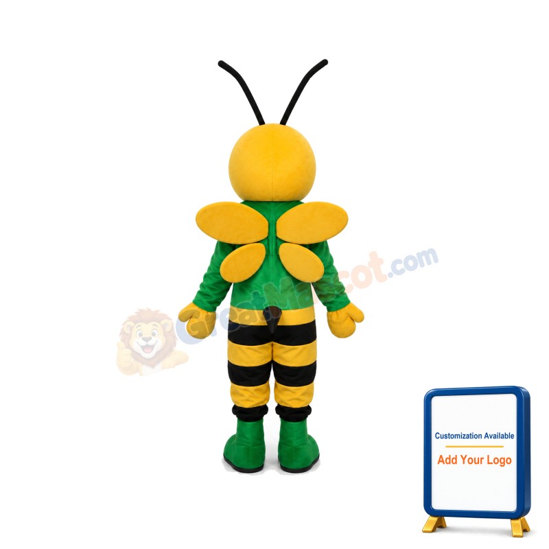 Green Bee Mascot Adult Costume
