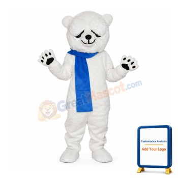 Cute Polar Bear Adult Mascot Costume