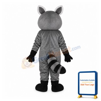 Flat Face Small Raccoon Mascot Adult Costume