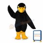 Long Wool Black Eagle Mascot Adult Costume