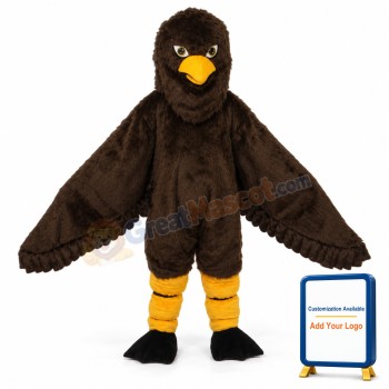 Long-haired Brown Eagle Mascot Adult Costume