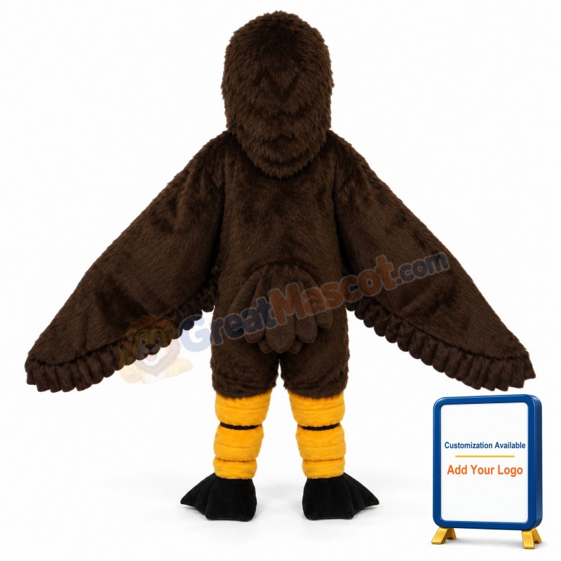 Long-haired Brown Eagle Mascot Adult Costume