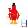 Red Bird with Black Hat Mascot Adult Costume