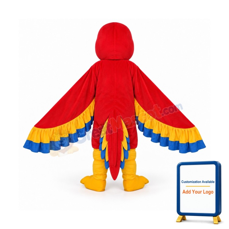 Red Parrot Mascot Adult Costume