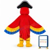 Red Pirate Parrot with Tail Mascot Adult Costume