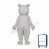 Big Pink Nose White Cat Mascot Adult Costume
