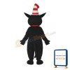 Black Cat with Hat Mascot Adult Costume