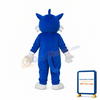 Blue Cat Mascot Adult Costume