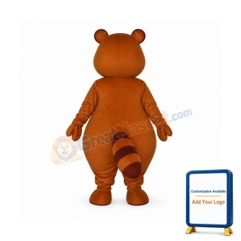 Cute Yellow Brown Civet Cat Mascot Costume