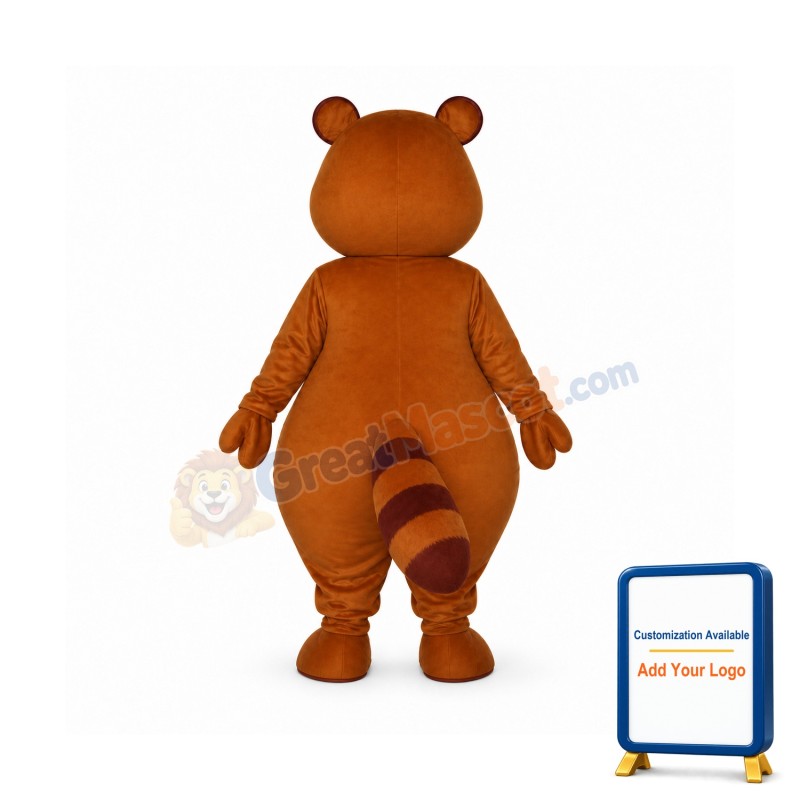 Cute Yellow Brown Civet Cat Mascot Costume