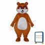 Cute Yellow Brown Civet Cat Mascot Costume