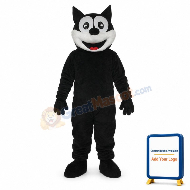 Happy Cat Mascot Adult Costume Free Shipping
