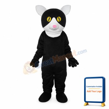 Little Black Cat Mascot Adult Costume