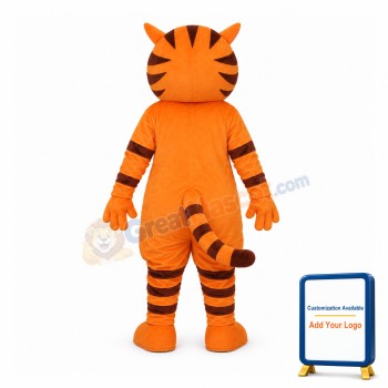 Orange Star Cat Mascot Adult Costume