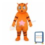 Orange Star Cat Mascot Adult Costume