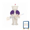 Pink Nose White Cat Mascot Adult Costume