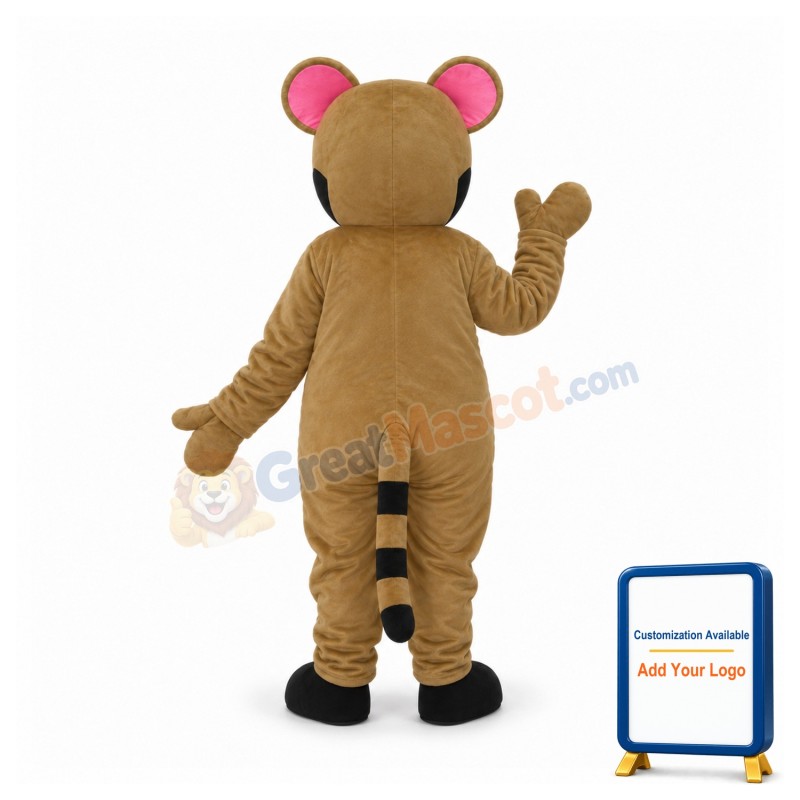 Small Brown Bobcat Mascot Adult Costume